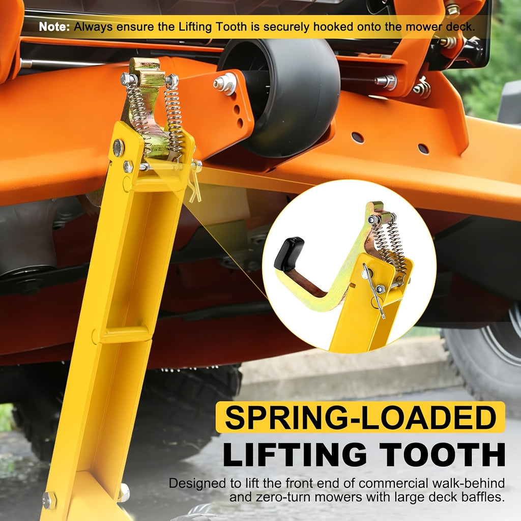800 LBS Lawn Mower Lift Jack, Foldable Heavy Duty Zero Turn Mower Jack, Compatible with ZTR, Commercial And Walk-Behind Mowers, Comes with Installation Guide
