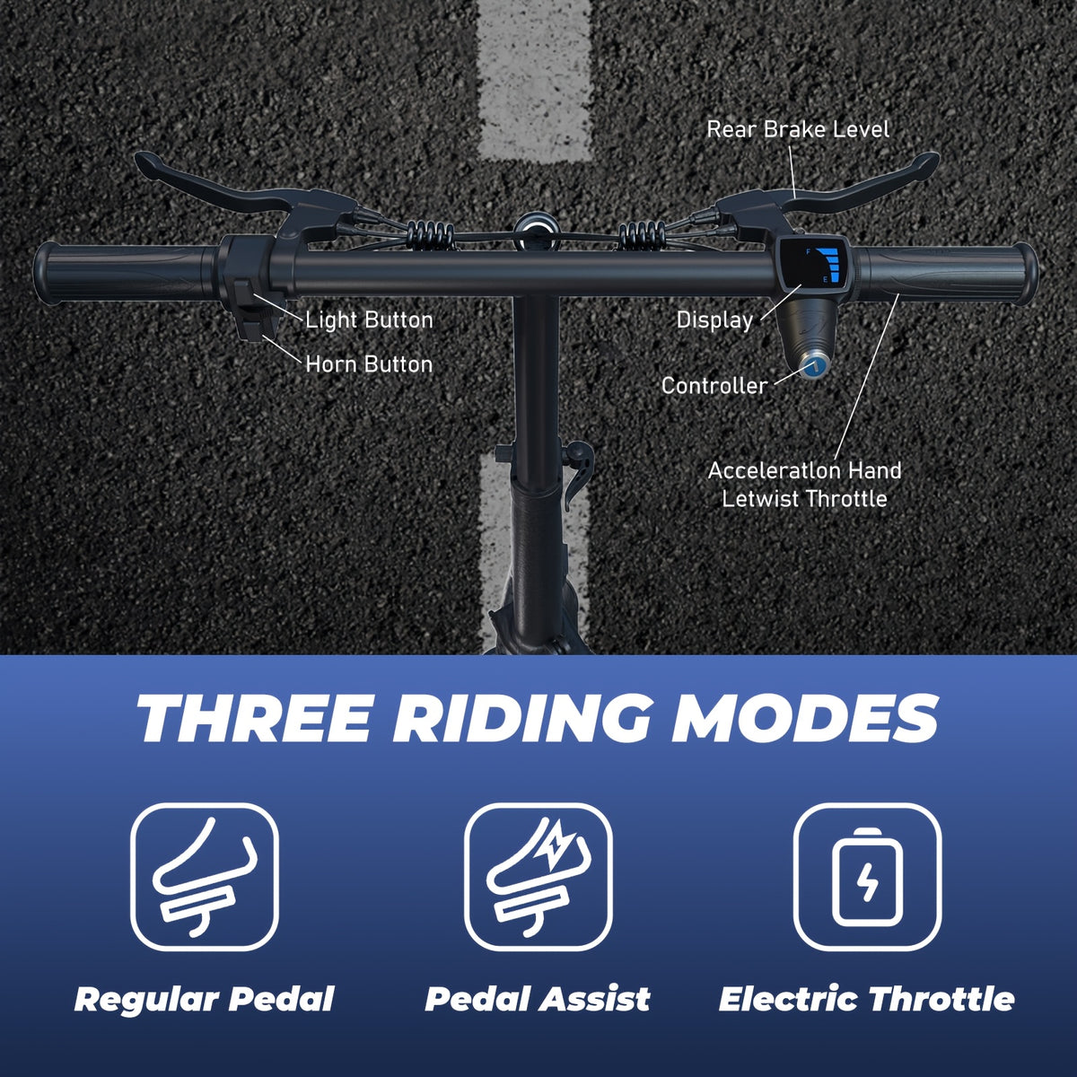 500W Folding Electric Bike for Adults And Teens, 48V 10.4AH Removable Battery, 20.5-23.9 MPH, Front Basket & Mobile Phone Mount, Commuter & Campus Ebike for Adults, 32 Miles Range