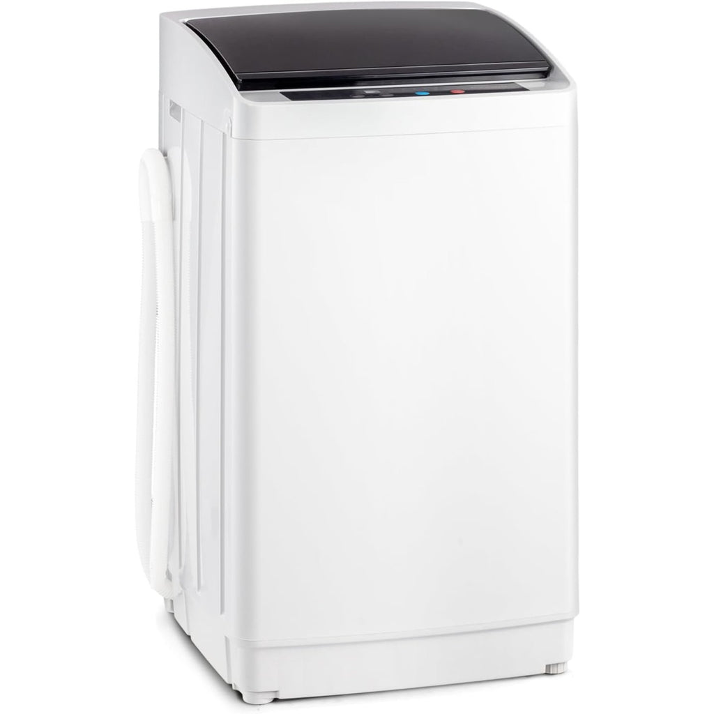17.8/25 pounds (approximately 8 kilograms) portable washing machine, fully automatic washing machine, equipped with stainless steel tub and drainage pump - 110-volt compact washing machine, suitable for apartments, dormitories, campers, camping, small hou