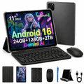 TABWEE T90 Android 16 New 2025 Tablet, 11-inch HD Large Screen+1200x1920 IPS Display, Unisoc Octa-Core High-Performance CPU, 24(8+16)GB RAM +128GB ROM(2TB Expand), 13MP+5MP Camaras/Face ID, 8000mAh Long Battery Life, Support Widevine L1, Gemini AI