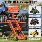 Sturdy 500 Lbs Capacity Lawn Mower Lift Jack - with Hydraulic Jack · Riding Mower Lift Foldable Design | for Zero Turn Mower Lift and Garden Tractors - for Mower Maintenance or Repair