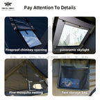 6-10 Person Inflatable Camping Tent - Easy-To-Set-Up Family Outdoor Tent with Sunshade, Windproof, Heat Insulation, And Mosquito Protection. High-Quality Design, Suitable for All Seasons, Includes Storage Bag, Air Conditioning Vent, And Chimney