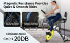 HASIMAN Foldable Indoor Exercise Bike for Home Gym Workout with Twister Disk And Arm Resistance Bands, Adjustable Resistance Fullybody Fitness Exercise Cycling