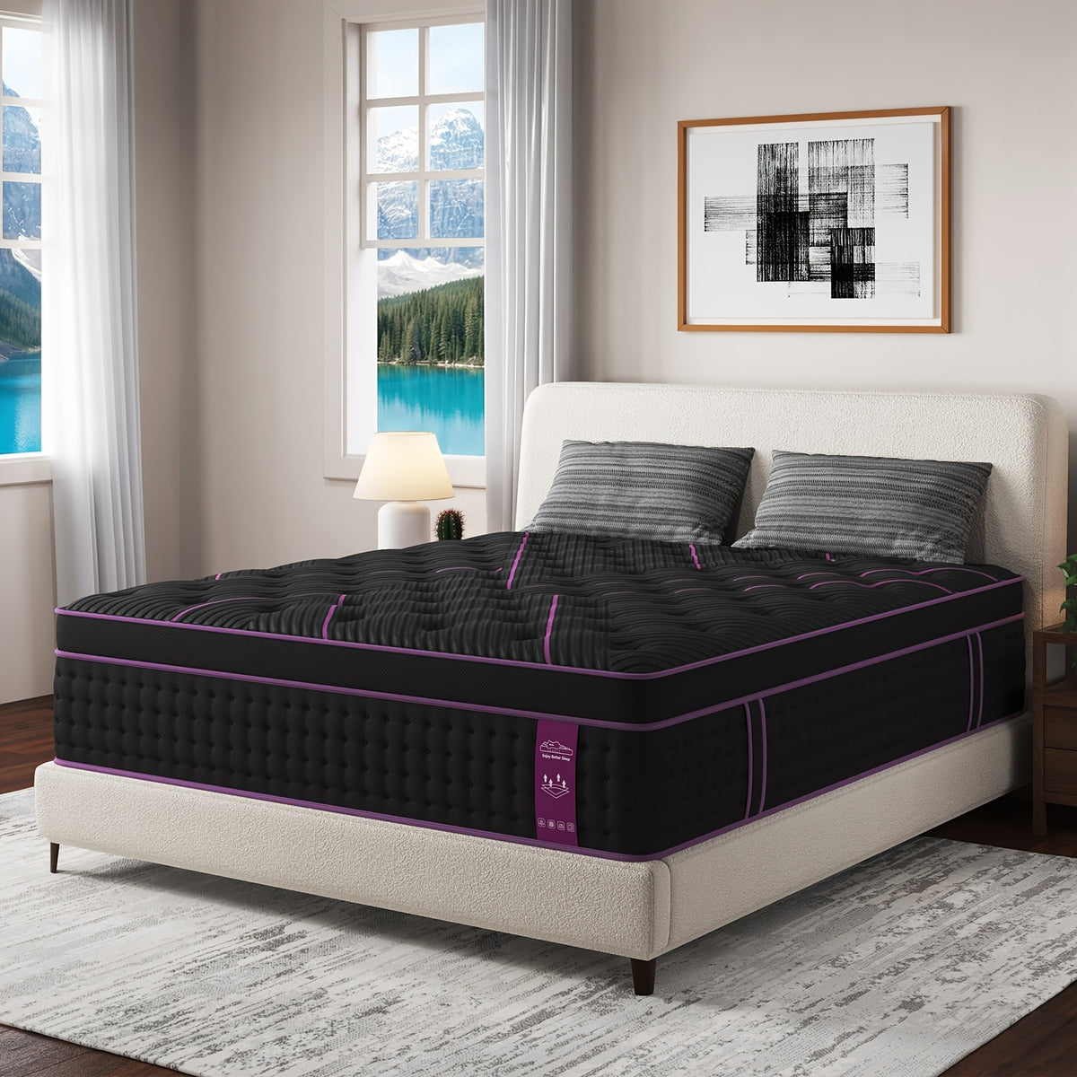 12/14 Inch Memory Foam Mattress Hybrid Pocket Spring Twin Full Queen King Bed Mattress in A Box, Euro Top Medium Firm for Back & Lumbar Support, Individual Pocket Spring Bed for Motion Isolation & Fiberglass Free
