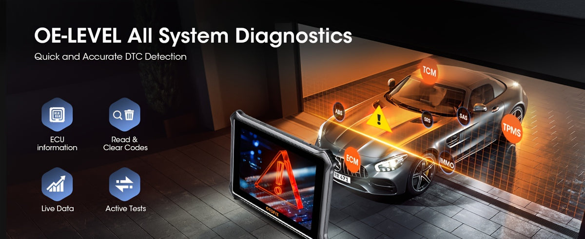 OTOFIX D1 Lite Bidirectional Scanner Full System Diagnostic Key Coding TPMS FCA Autoauth, Key Programming, Test, CANFD & DOIP, Auto VIN, No Wireless Function, Without Battery