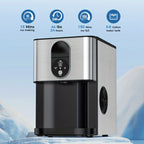 Self Dispensing Nugget Ice Maker Countertop, 46LB Per Day Automatic Chewable Ice, 44lbs/ 24H Nugget Ice Machine, for Home/ Party/ RV/ Camping