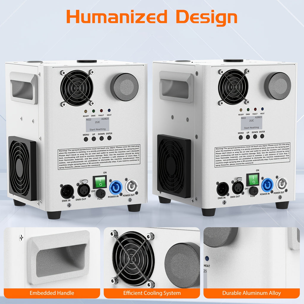 800W Top Spraying Electronic Flower Spraying Machine Stage Equipment Special Effect Machine Smart DMX Control Showing Machine For Wedding Musical Show Opening/Ending Ceremony Cold Spark Machine