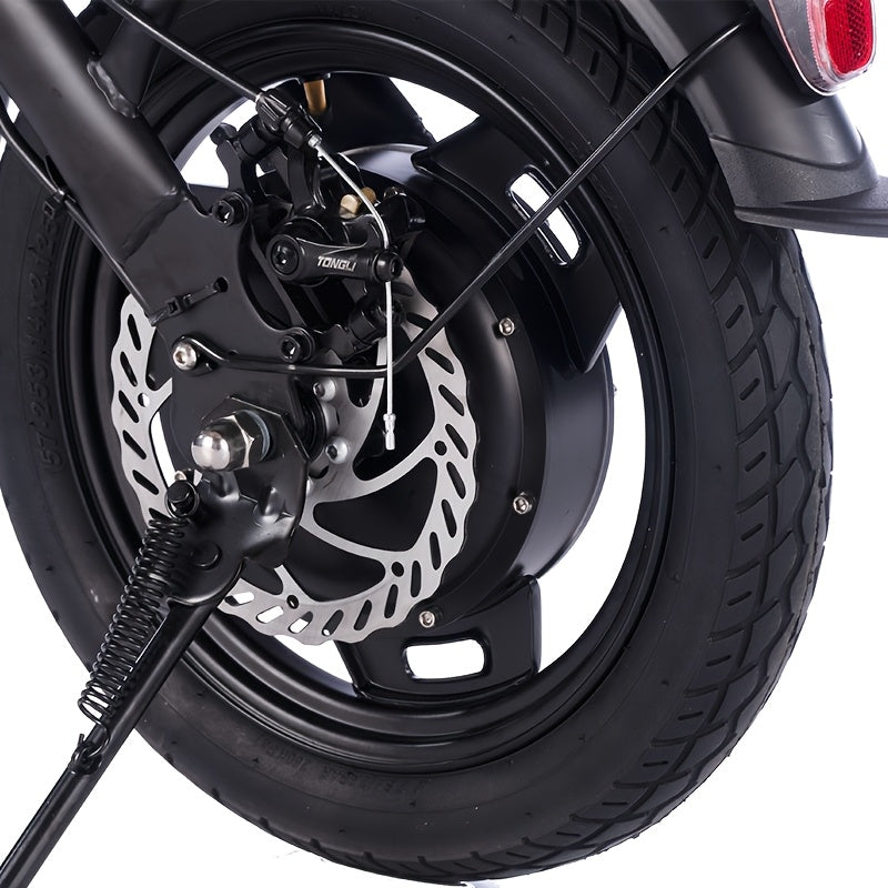 14 Inch Foldable Electric Bicycle,, 330 Pound Load-bearing Capacity, Max Speed Of 19MPH, 48V Lithium Battery, Range Of Approximately 18-28 Miles, Portable Folding Design, Outdoor Cycling Exercise, Urban Commuting Travel, Adult Gifts
