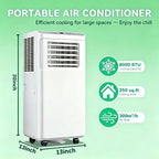 8000 BTU Portable Air Conditioner (4400BTU SACC) AC Unit With Remote Control 24H Timer, Dehumidifier Compact 3-in-1 Air Cooler For Small Rooms, Bedrooms, Home Offices