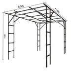 Sturdy Black Metal Arched Grape Trellis | Climbing Pergola, Fence Specifically For Vine Plants, Suitable For Balconies, Backyards, Villa Gardens, Durable And Easy To Install