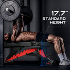 Heavy Duty Adjustable Weight Bench with Resistance Bands And Leg Support, Multi-Function Sit-Up Bench for Home Strength Training, Bench Press, Push-Ups And Ab Workout