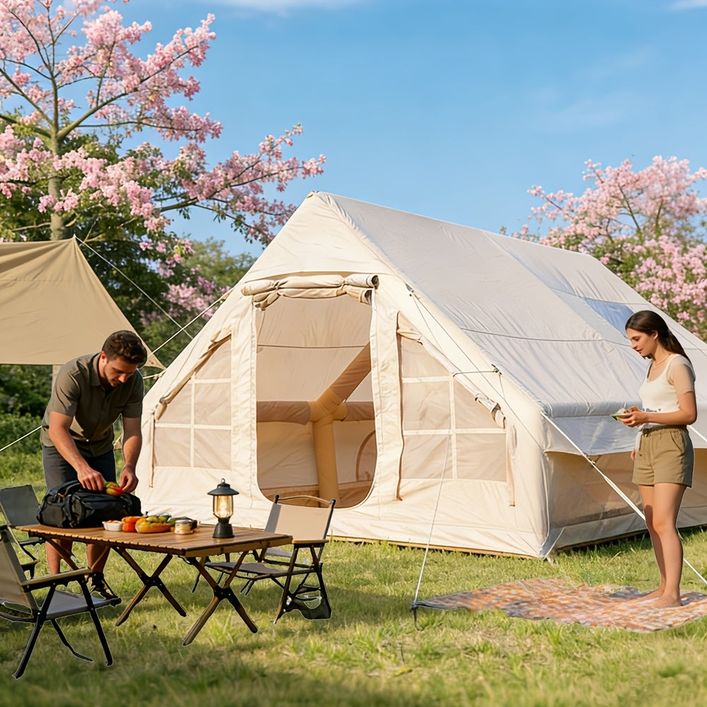 Spacious Luxury Quick-Setup Inflatable Lightweight Glamping Tent, High-Quality High Quality; All-Weather and All-Season Use, Specifically Designed for Sophisticated Camping Enthusiasts, Suitable for Family and Friends' Camping Trips
