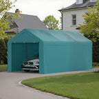 Carport Tent Car Ports Party Tent Heavy Duty Car Tent Car Shelter 10x20 Portable Garage Metal Storage Shelter Outdoor Event Tent Sun Shade with Removable Sidewalls & Doors, 230g Water-resistant PE Cover
