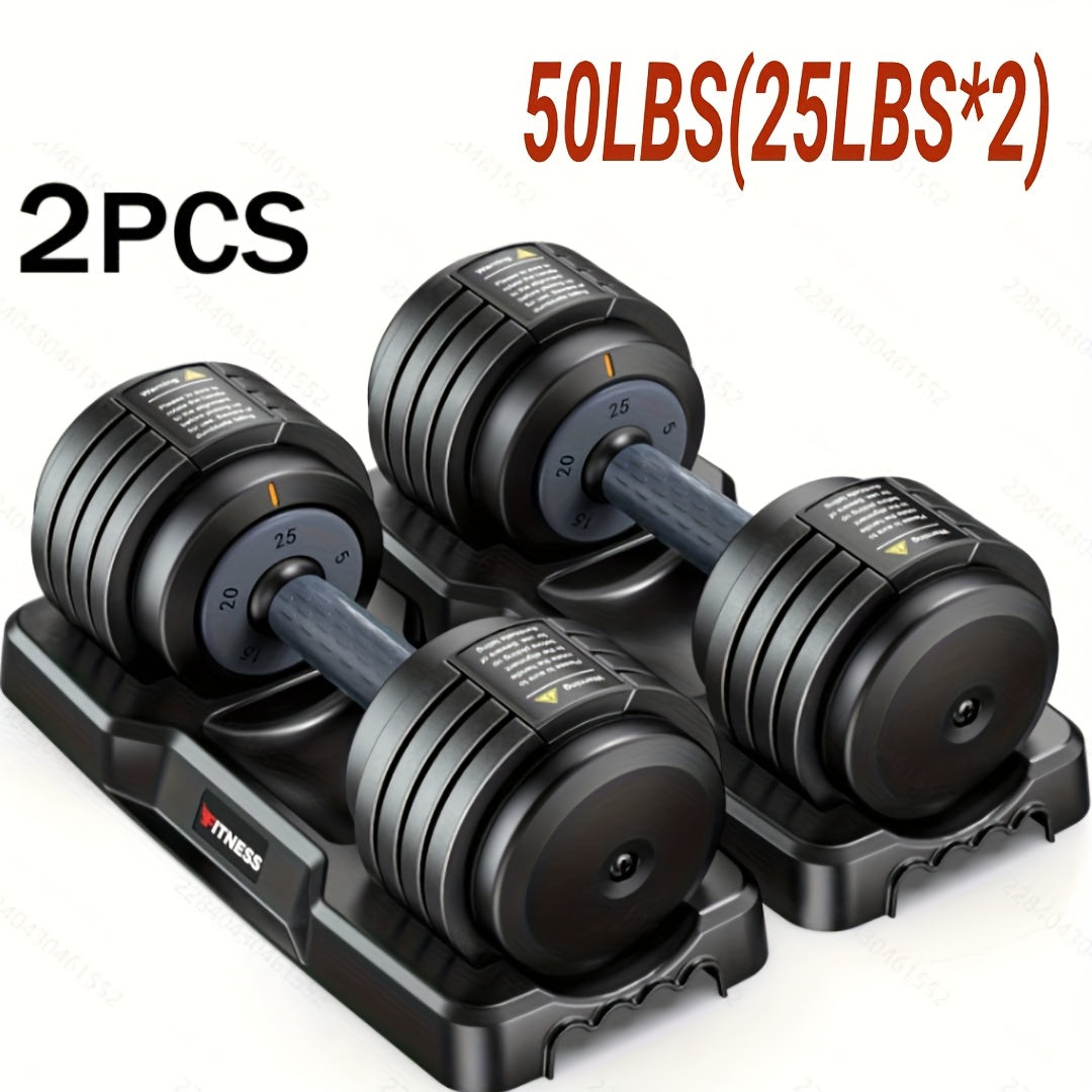 55/ 25LBS Adjustable Dumbbell Set (Pair/Set Of 2) With Anti-Slip Texture Handle, 5 In 1 Free Adjustable Weights Dumbbells Barbell Set, Home Fitness Weight Set, Dumbbell, Barbell, Kettlebell, Push-up, Home Gym Fitness Workout Equipment For Men Women