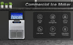 [For Home/Party/Bar] Commercial Ice Maker Machine 90LBS/24H With 22LBS Storage Bin, Freestanding/Under Counter Ice Machine For Home/Party/Bar/Restaurant