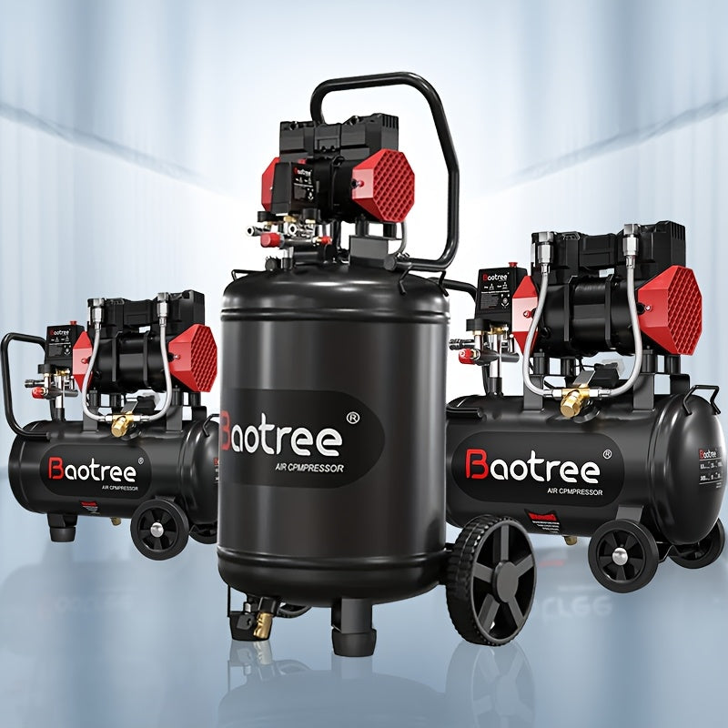Ultra Quiet 14/10/8 Gallon Oil-Free Air Compressor With Wheels, Fast 60-Second Inflation, 3.5MPA Durable Design & Automaticoverheat Protection For Home/Commercial Use