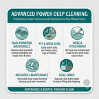 [Carpet Cleaner Machine] Kenmore Carpet Cleaner Machine, Deep Cleaner & Carpet Shampooer, Dual Powered Brushroll, 8ft Hose & Removable Head for Deep Cleaning Rugs, Upholstery & Stairs | 108oz/47oz Dual Tank, 25ft Cord, Lightweight | 2 Attachments
