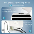 ICYGLEE Portable Mini Dishwasher, Compact Countertop Dishwasher, Equipped with a 5-Liter Built-In Water Tank, Ideal for Apartments And Motorhomes, Offers 6 Modes And Baby Care, No Plumbing Installation Required