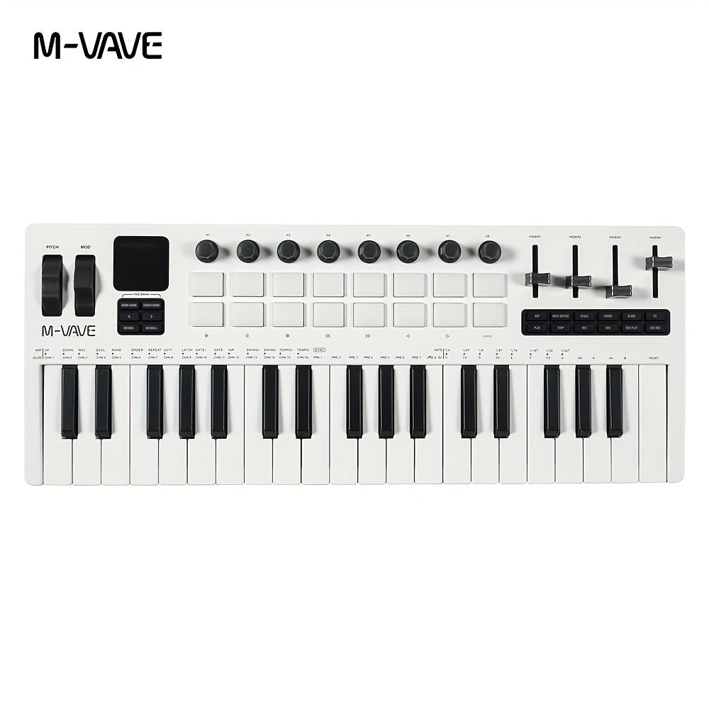 M-VAVE SMK37PRO Professional MIDI Keyboard, 37-Key Wireless Wireless Music Arrangement And Production Synthesizer