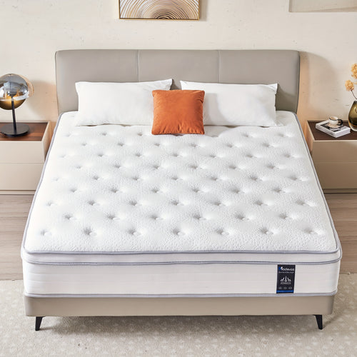 10/12 Inch Multilayer Hybrid Twin Full Queen King Size Mattress- Multiple Sizes & Styles Available, Ergonomic Design With Memory Foam And Pocket Spring, Medium Firm Feel