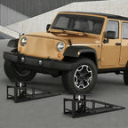 Car Ramps, 2pcs Hydraulic High-lift Service Vehicle Ramps, 5T (11050 Lbs), Car And Truck Wheel Ramps for Oil Change, with Supporting Crane, Suitable for DIY Shops And Car Beauty Shops