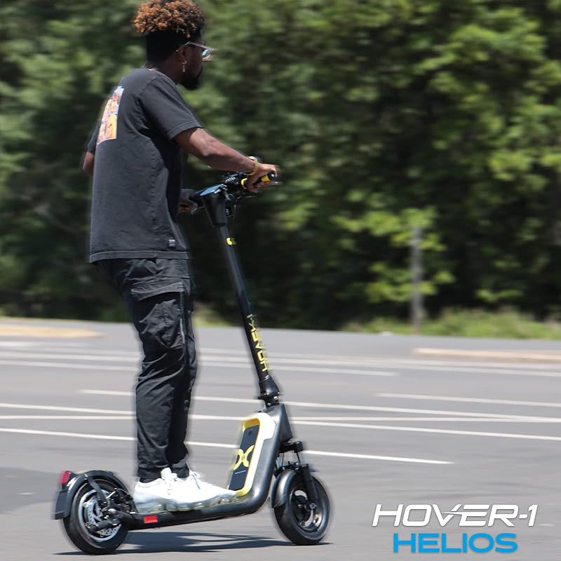 Electric Folding Scooter—Hover-1 Helios, 18 MPH Speed and Up to 24-Mile Range with Dual Front Suspension