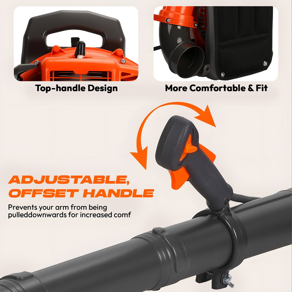 Leaf Blower, 52CC Gas Backpack Leaf Blowers For Lawn Yard, Garden Cleanup Tool, 2 Stroke Snow Blower For Lawn Care Yard Dust Debris