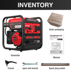 4500w 4-Stroke Portable Generator, CO Alarm, Lightweight & Quiet Gas Generator w/ 12V & USB Ports - Charge Phones, RV, Power Tools, Camping