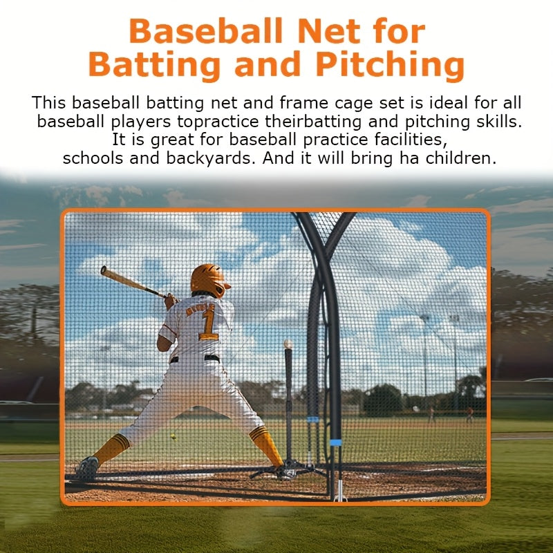 Baseball Batting Cage 20/30Ft for Backyard, Baseball Training Equipment Netting Cages, Golf Softball Baseball Nets for Batting with Frame And Net, Hitting And Pitching Practice