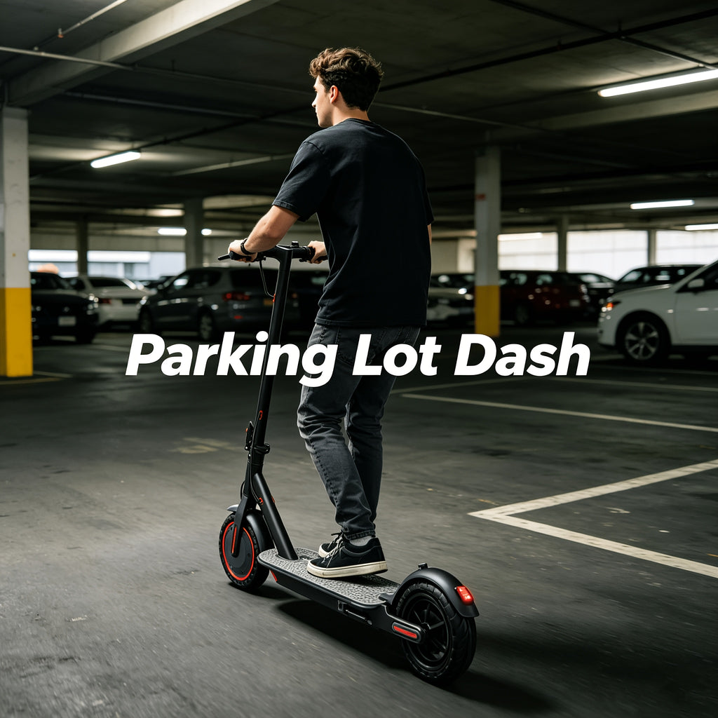 Long Distance Folding Adult Electric Scooter, 350W Motor, 8.5 Inch Anti-Slip Solid Tires, Smart APP& LCD Dashboard, 3 Adjustable Speeds, Dual Safe Brakes, LED Headlight Taillight, Built-in Bell, Aluminum Alloy Body, 265 LBS Load, Low Maintenance