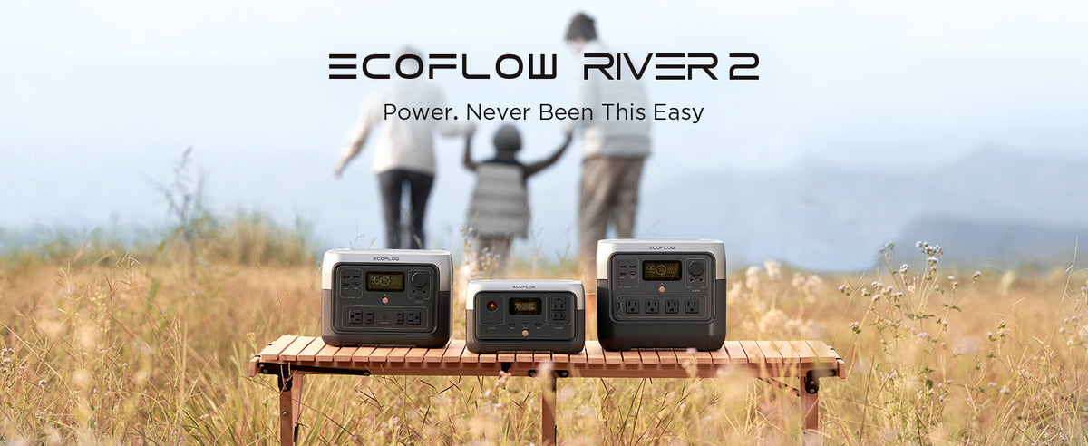 EcoFlow River 2 240 Portable Power Station, 243Wh LiFeP04 Battery, 2 Up to 600W AC Outlets Solar Power Bank for Home Use, Suitable for entry-level use