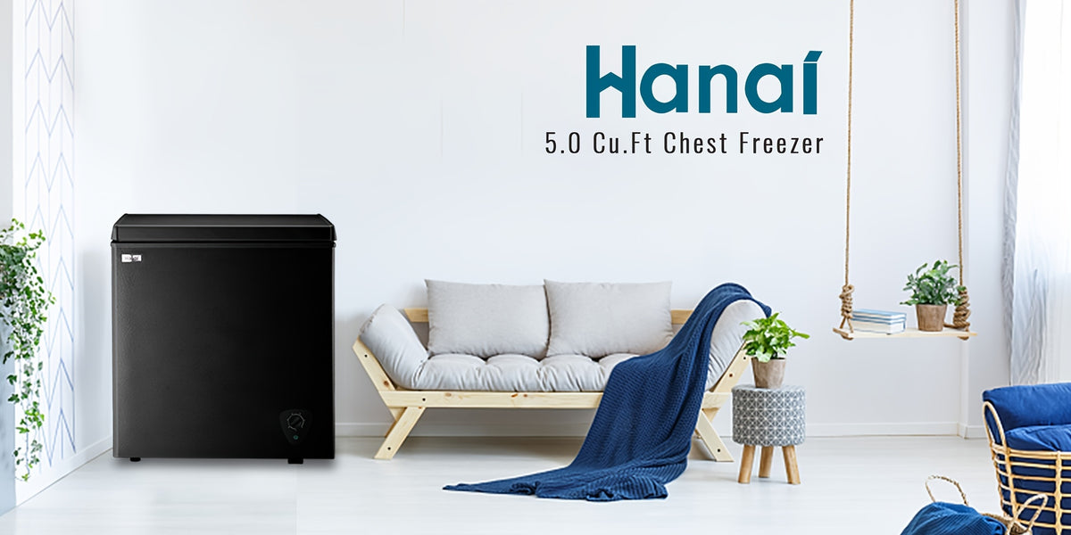 4.2 CU.FT. Compact Chest Freezer with 7 Adjustable Thermostat, Top Open Door Deep Freezer Compressor Cooling with Removable Storage Basket, Perfect for Home Office Dorm Or Apartment