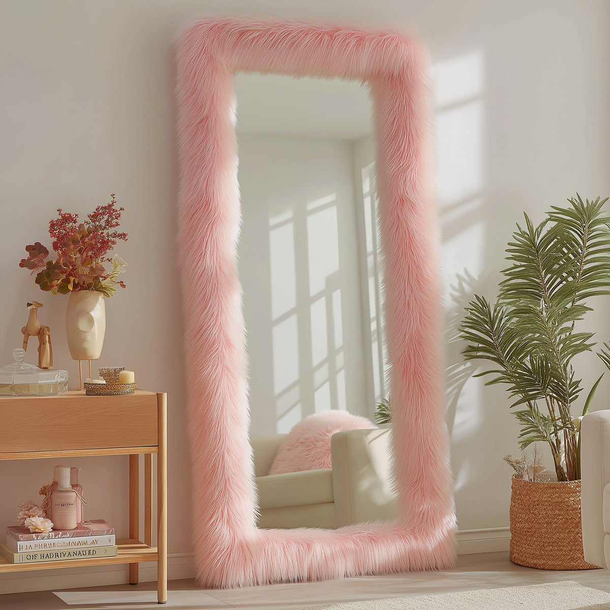 Rectangle 24" x 63"Makeup Mirror, Full Length Mirror, Full Body Dressing Mirror for for Bathroom, Christmas Halloween Decoration Birthday Gifts