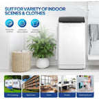 17.8/25 pounds (approximately 8 kilograms) portable washing machine, fully automatic washing machine, equipped with stainless steel tub and drainage pump - 110-volt compact washing machine, suitable for apartments, dormitories, campers, camping, small hou