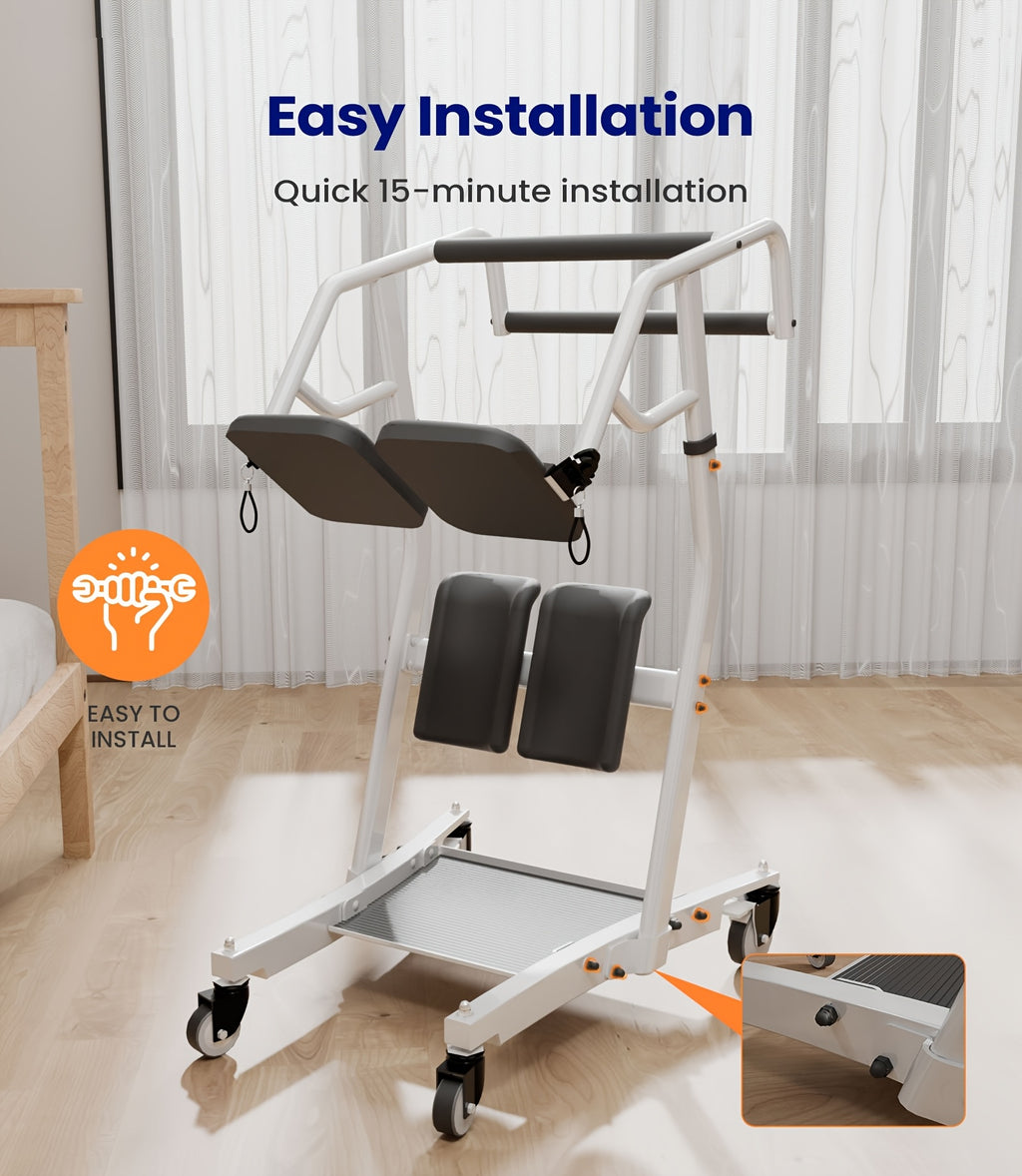 Sit to Stand Lift, Stand Assist Lift for Elderly, Patient Transport Unit, Stand Lift Assistance for Muscle Building & Fall Prevention, Standing Transfer Device for Home Care Use