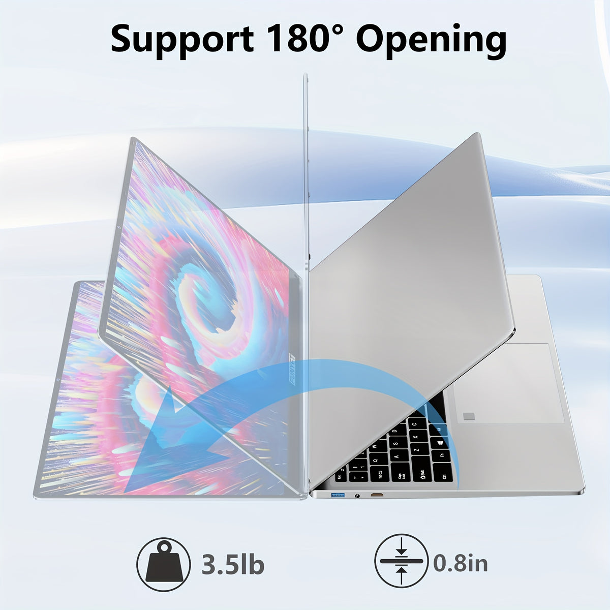 FUNYET 16 Inch Laptop Computer, Gaming Laptop, Intel 12th Gen N95 Processor(up to 3.4GHz), FHD 1920 * 1200, 180 Angle Opening, Fingerprint Unlock, Backlit Keyboard