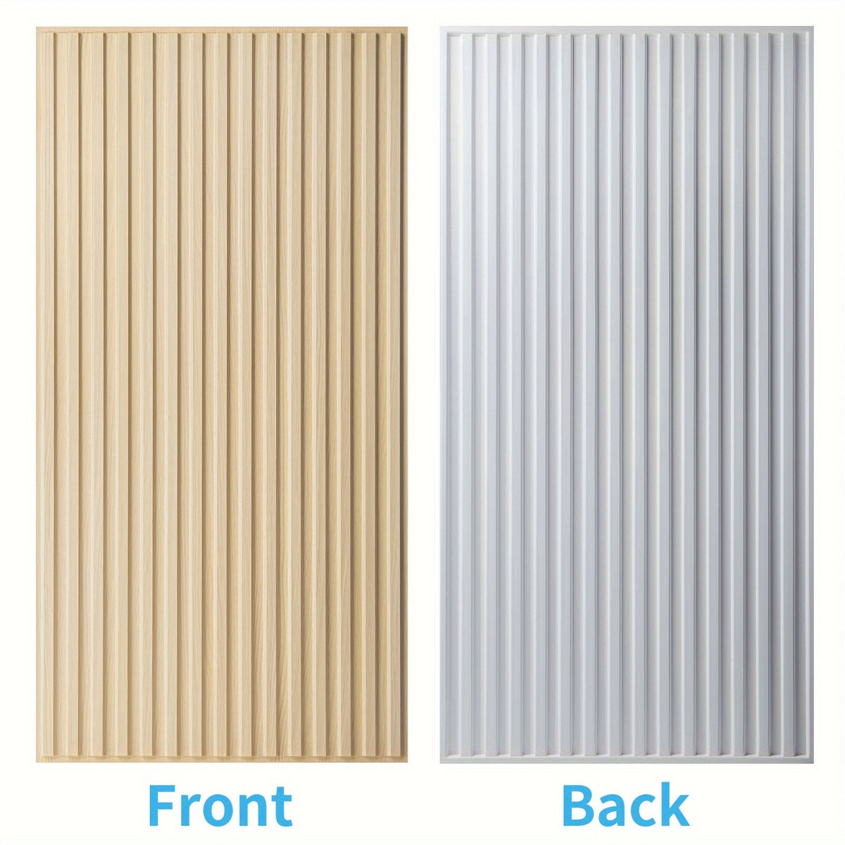 [Art3d 3D Slat Wall Panels] 12-Pack Art3d 2x4 ft 3D Slat Wall Panels - Oak Decorative Drop Ceiling Tiles - 96 Sq.ft/Case