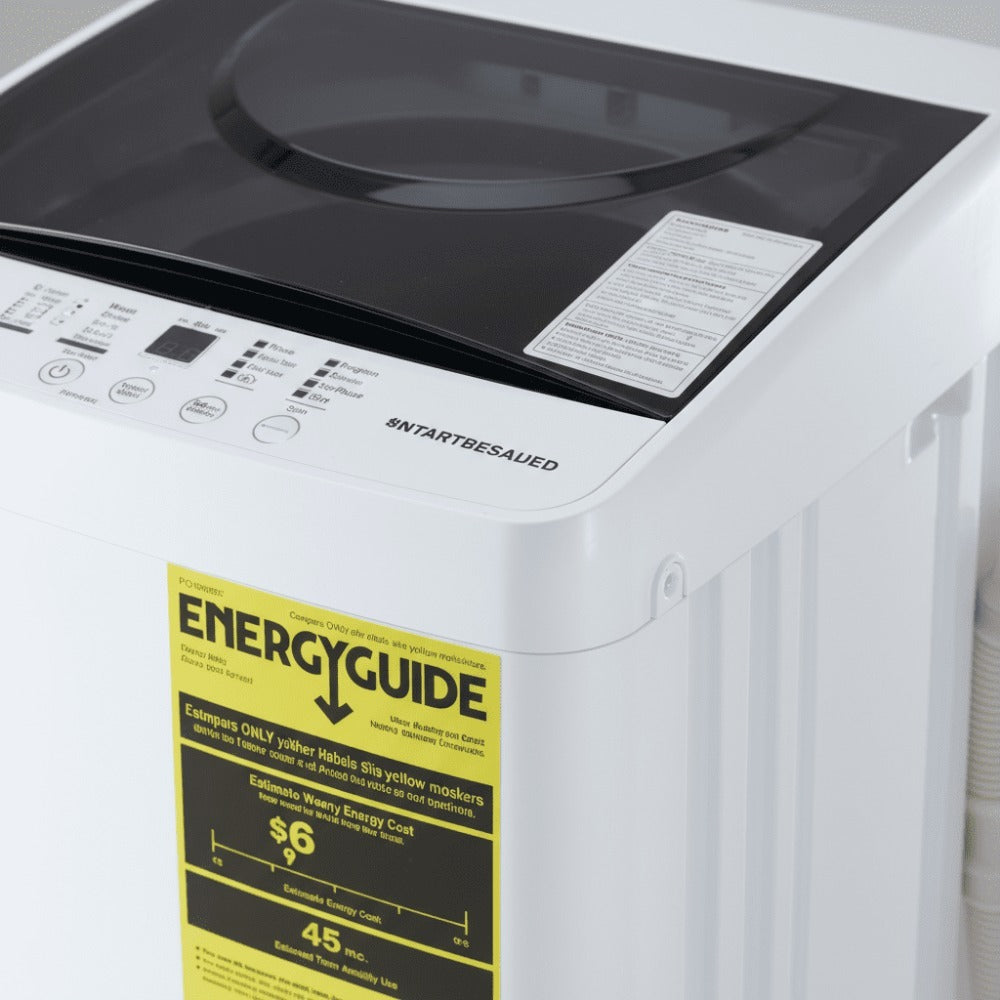 Portable Compact Washing Machine with a 1.1 Cubic Foot Capacity, Featuring 10 Wash Cycles, Ideal for Homes, Apartments, and Dormitories.