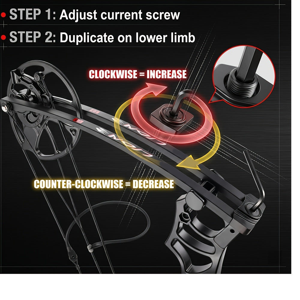 PANDARUS Archery Compound Bow And Archery Sets - Right Hand Archery Compound Bows 10-60Lbs Draw Weight Adjustable for Adults And Beginners, 25"-31" Draw Length, Up to IBO 320 Fps, Archery Hunting Bow Set