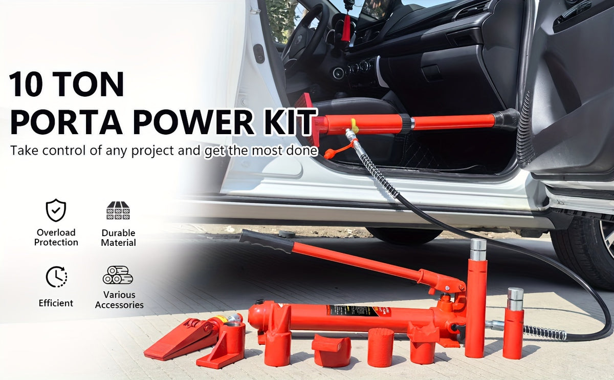 4-Ton 10-Ton 20-Ton Split Hydraulic Automotive Sheet Metal Jack, Split Hollow Dent Repair and Straightening Horizontal Vertical Lifting Cup