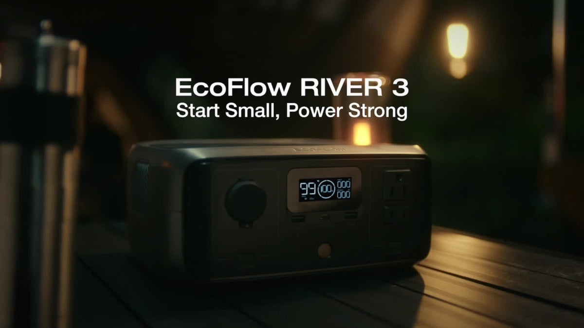EcoFlow RIVER 3 230 Portable Power Station, 230Wh LiFePO4 Battery Power Station, 300W Up to 600W AC Output, <20 MS UPS & <30 dB, 1Hr Fast Charging Solar Generator for Home or Outside Use