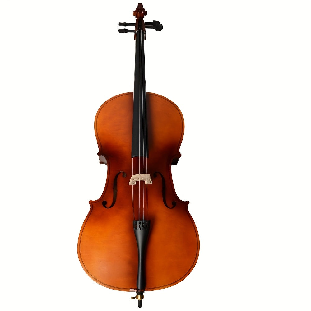 Glarry Full-Size Cello, 4/4 Acoustic Cello Set, Basswood Body, with Portable Carrying Bag, Bow, Bridge, String, Musical Instruments for Beginner, Gift for Music Lover