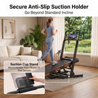 39% Incline Folding Treadmill for Tall Users, 3.0HP Quiet Motor, 350 Lbs Capacity, 6.2 MPH, Elevated Dual Handle Bar and Suction Tablet Holder