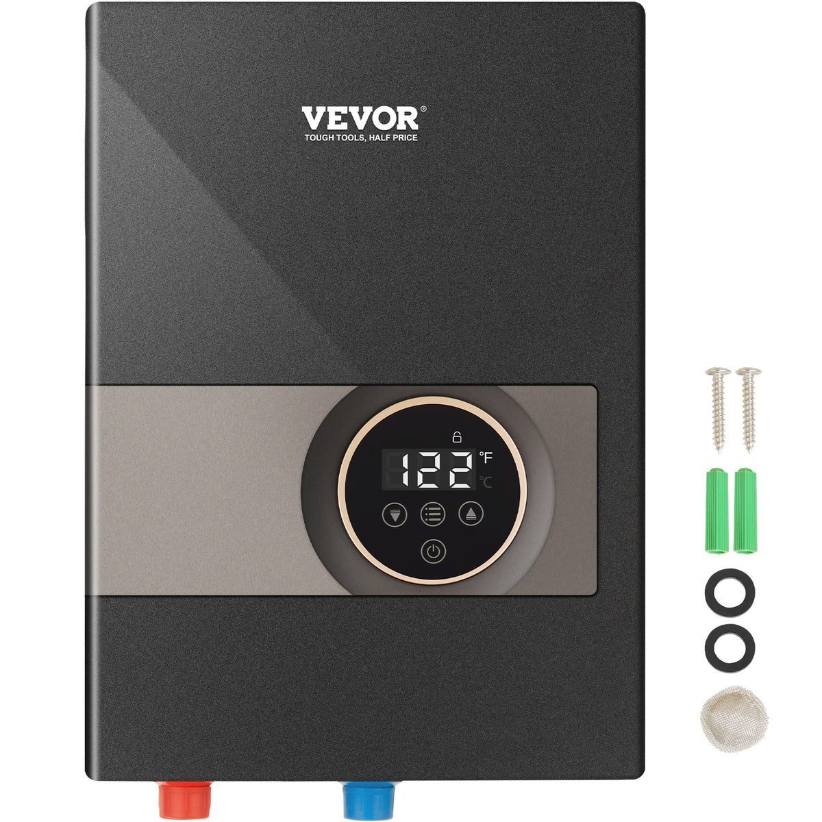 VEVOR Instant Water Heater, 8/13.8kw Electric Tankless Water Boiler, Digital Temperature Display & Easy Installation & 24-Hour Water Supply, For Kitchen Bathroom Shower Mall Salon Shampoo ETL Listed