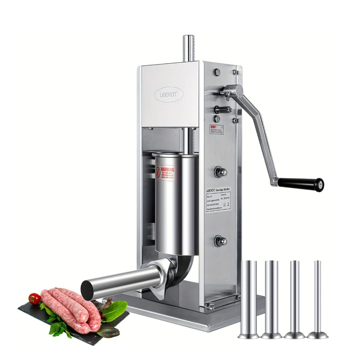2 In 1 Sausage Stuffer, Vertical Sausage Maker And Spanish Churro Maker Machines With 2 Speed, 7LB/101.44oz