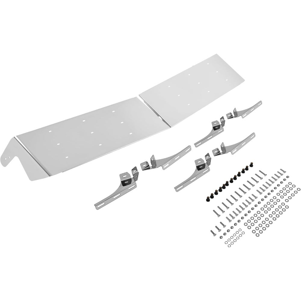 13" Drop Visor Compatible with 1984-1998 for Kenworth W900 T800 T600 T300 with Split Flat Windshield 304 Stainless Steel Flat Roof Top Sun Visor