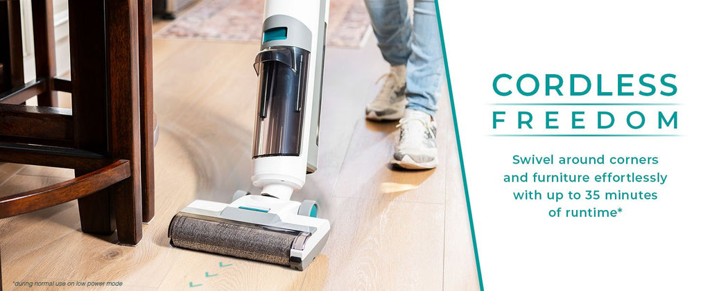 [3-in-1 Self-Cleaning Mop] Kenmore AquaLite 3-in-1 Cordless Wet Vacuum 8kPa Hard Floor Cleaner with Automatic Air-Drying, 35mins Runtime & One Edge Self-Cleaning Mop 0.8L Capacity for Multi-Surface And Messes, White