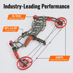 Dual Purpose Composite Bow Outdoor Archery Composite Bow Kit 30-60Lbs, Adjustable for Both Hands