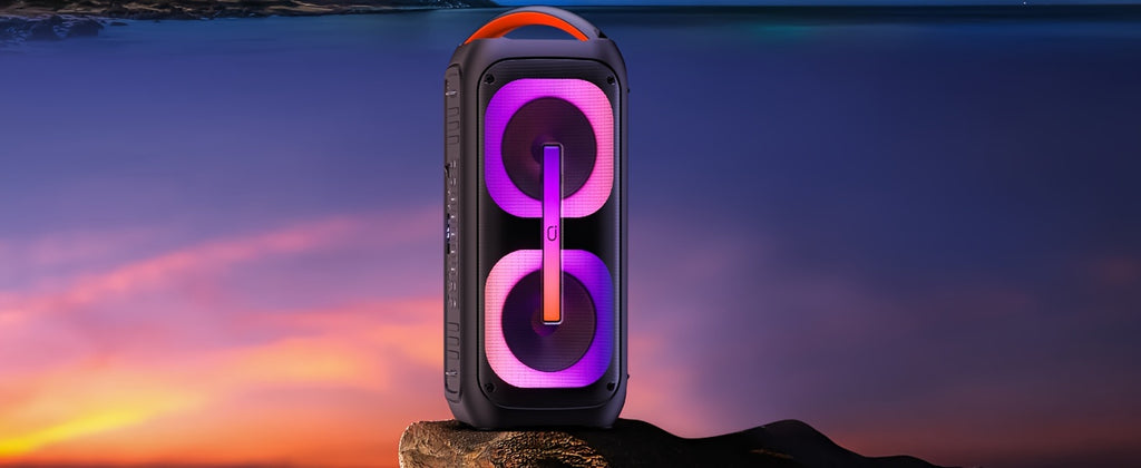 Large Karaoke Machine, Karaoke Speaker with 2 Wireless Microphones, Portable Speaker with Beat Light Show, Singing Machine Karaoke Home Speaker System with MIC Reverb, AUX Input, T11-T