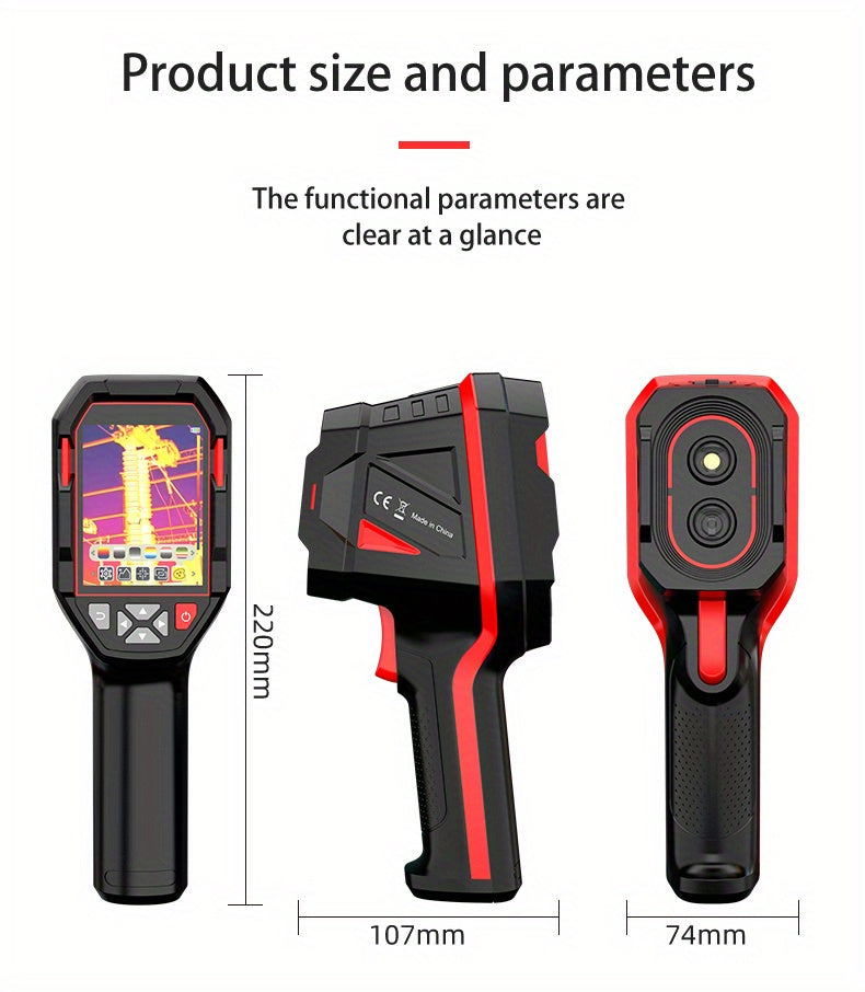 [Portable Thermal Imager] HABOTEST HT821A Portable Wide-Range Thermal Imager (-20°C to 550°C) | 320x240 Resolution | 8GB + USB | Multi-Palettes & LED Light